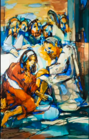 2016 Vilmantas Jesus vasker disciplenes fødder, Hedeagerkirken Skærmbillede 2017-04-25 07.46.18