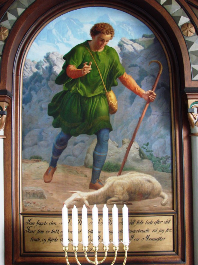 1864 Chr. Dalsgaard Den gode hyrde Altertavle Ljørslev Morsø.Claus jpg