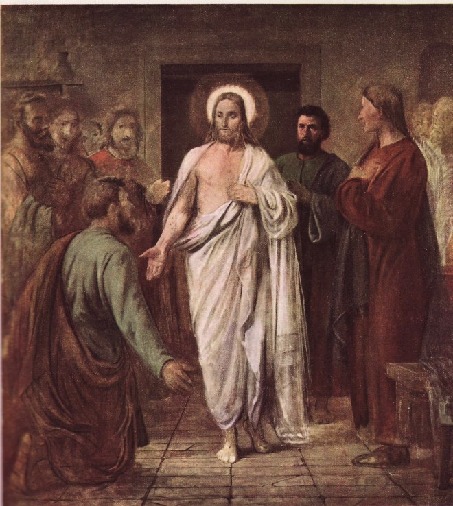 1870-måske Vilh Marstrand Den tvivlende Thomas, ufuldendt altertavle, Statens M f K