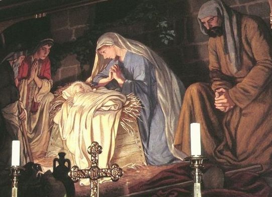 1903 Axel Helsted Fødslen altertavle i Kristkirken Vesterbro