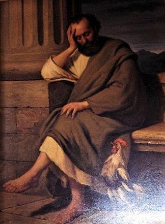 1867 A. Hunæus maleri Peter m hanen udsnit Sundby Amager