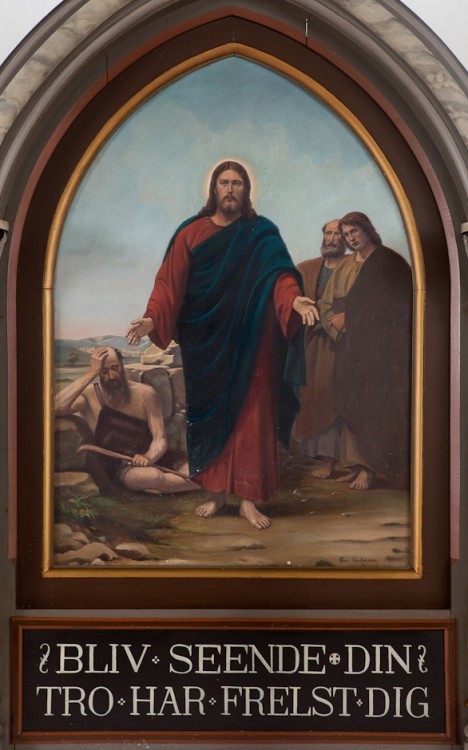 1912 Chr. Andersen, Thisted, Jesu helbredelse af den blinde ved Jerikovejen (foto C)SetHeight750-4412vesloesvalg