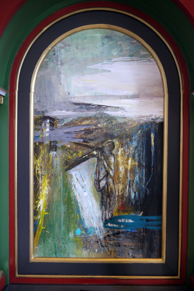 2017 Peter Ejlerskov, Sdr. Rind ViborgStift_SønderRindKirke(1200)_PeterEjlerskov,2017_alterbillede tilh Moderne Kirkekunst_BennyGreySchuster_ID3643